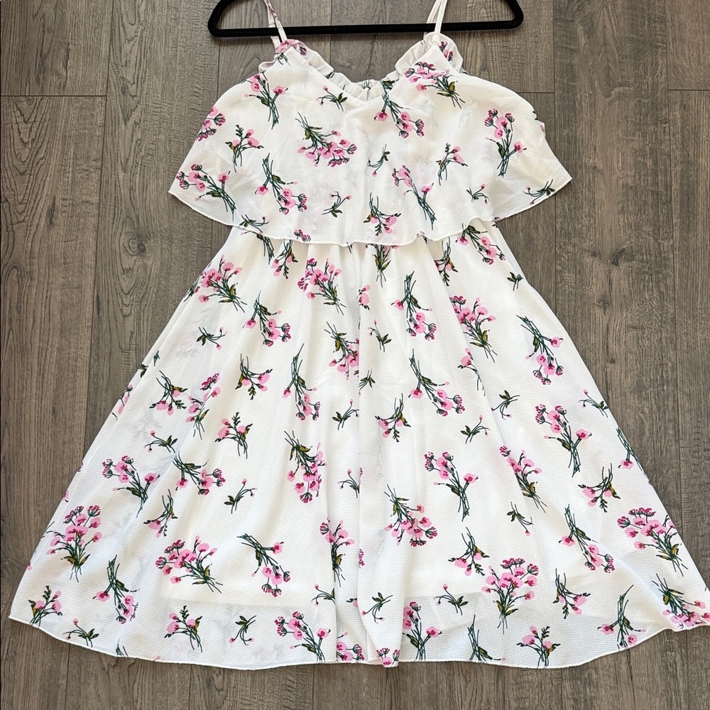 Floral White Dress